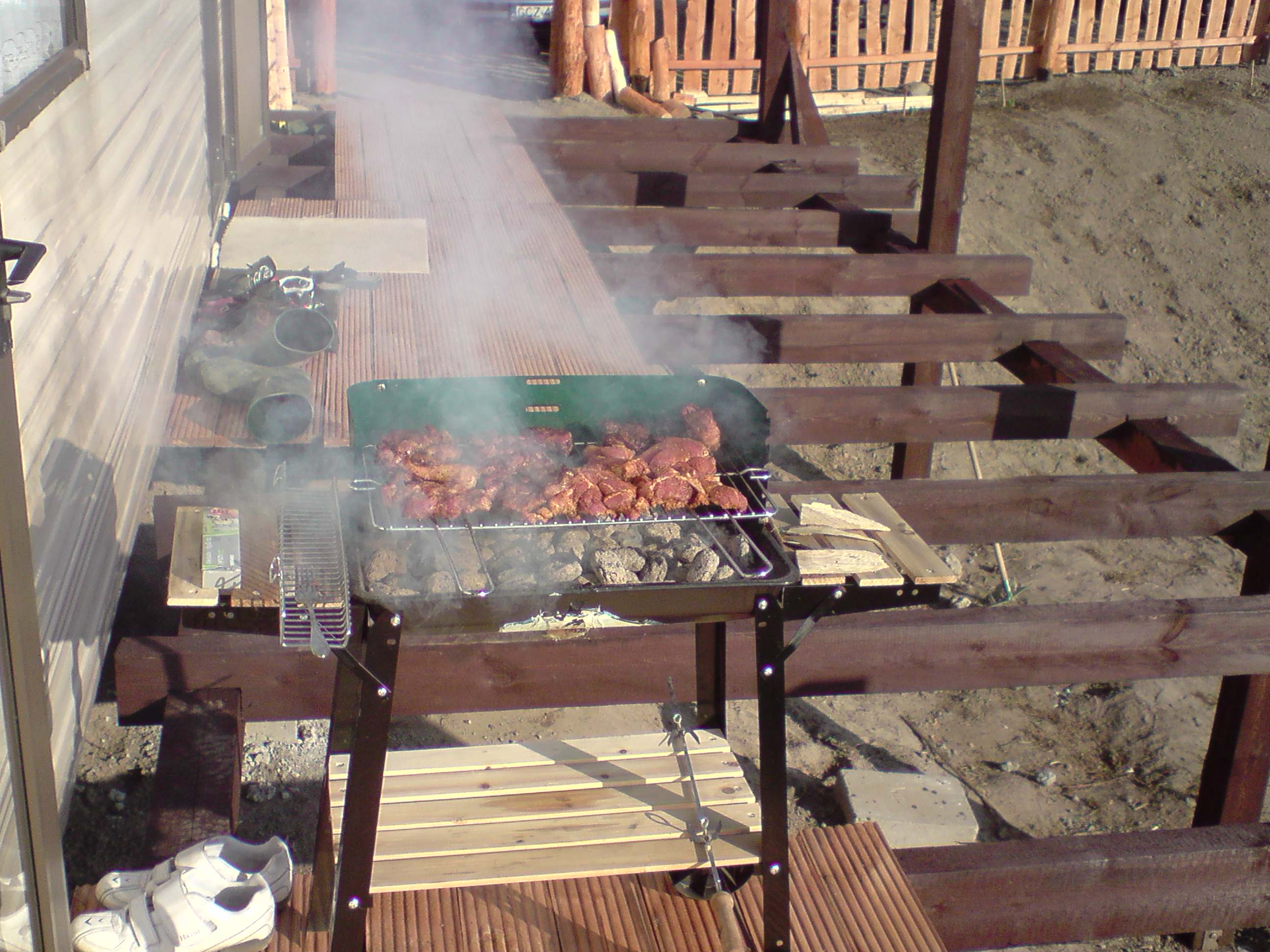 pierwszy grill na tarasie